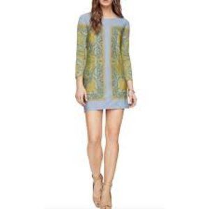 BCBGMAXAZRIA blue paisly Noely dress NWOT